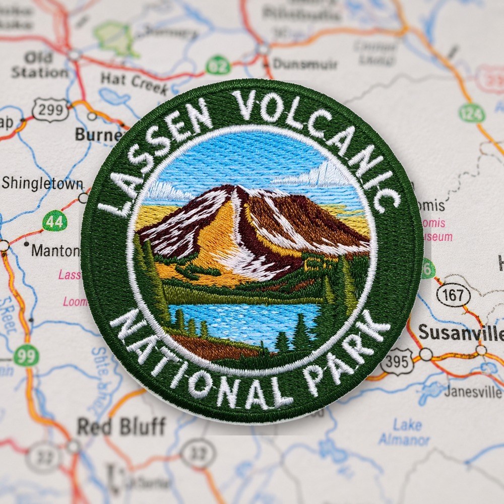 Lassen Volcanic National Park Patch – embroidered iron-on patch