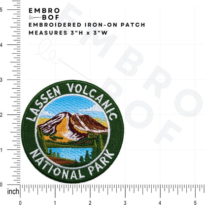 Lassen Volcanic National Park Patch size reference – embroidered patch