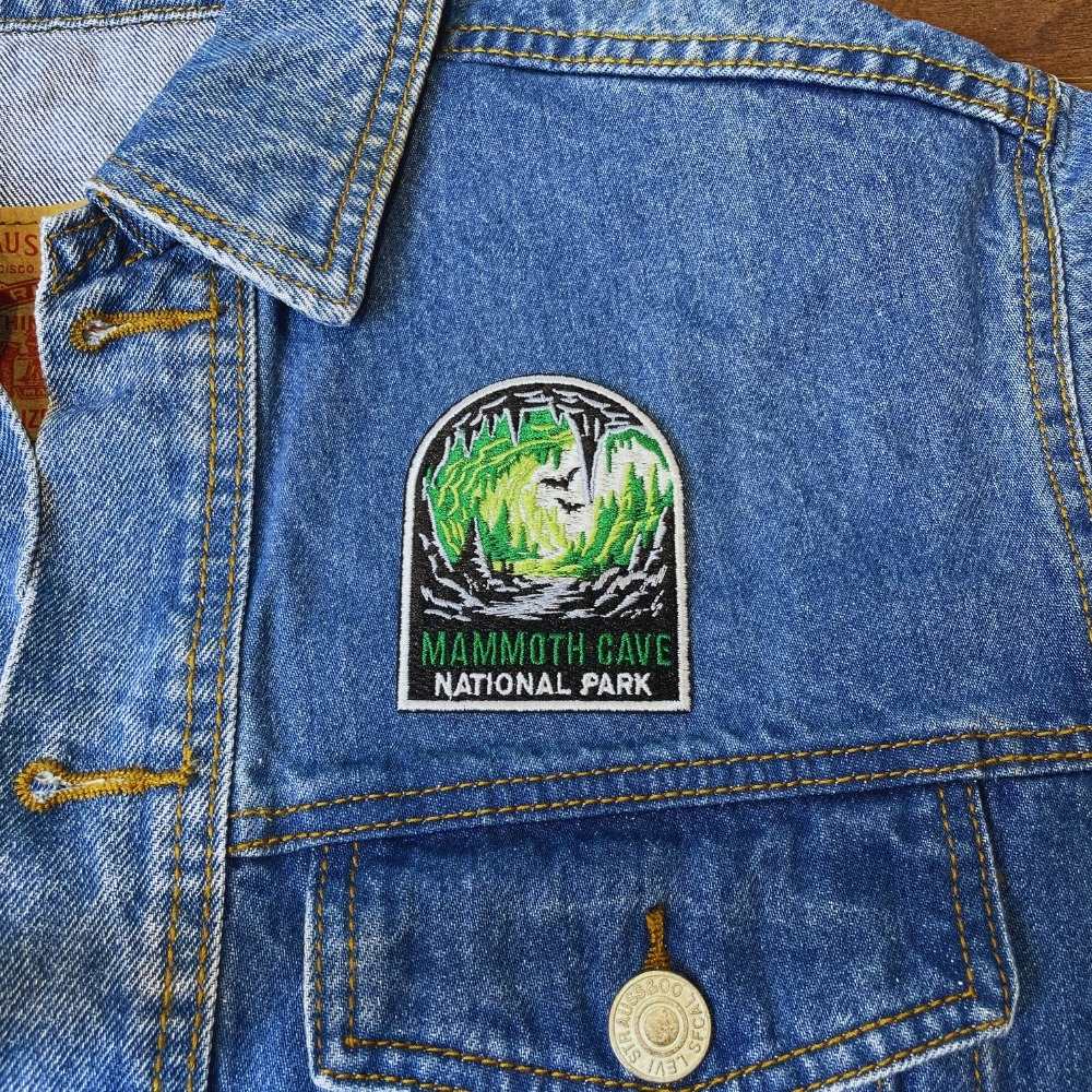 Mammoth Cave National Park Patch on a backpack – iron-on embroidered patch