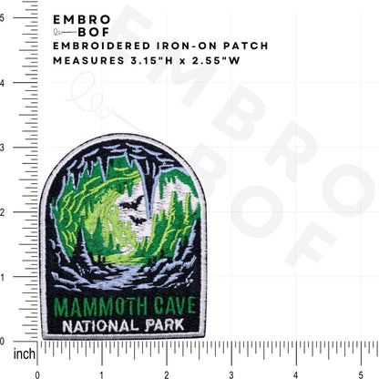 Mammoth Cave National Park Patch size reference – embroidered patch