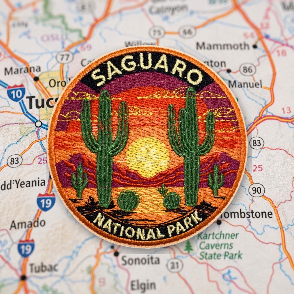 Saguaro National Park Patch – embroidered iron-on patch