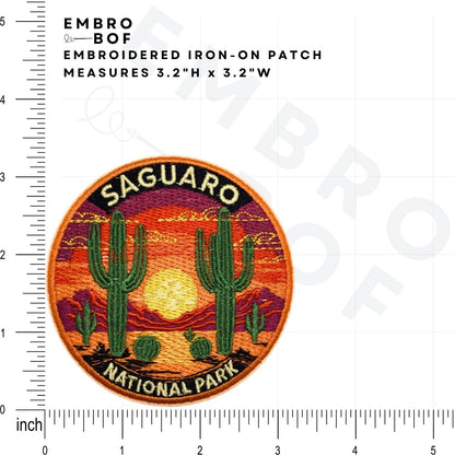 Saguaro National Park Patch size reference – embroidered patch