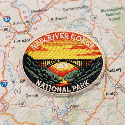 New River Gorge National Park Patch – embroidered iron-on patch