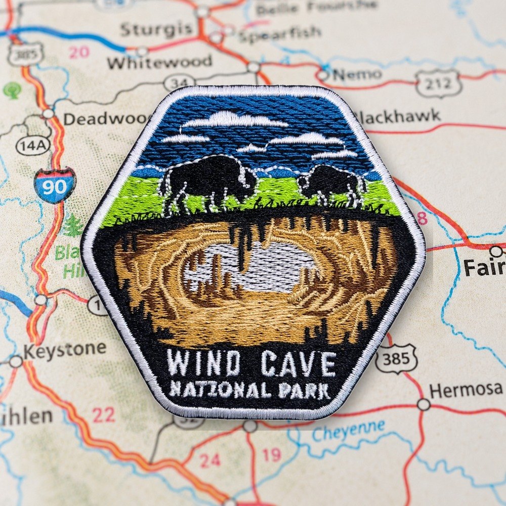 Wind Cave National Park Patch – embroidered iron-on patch