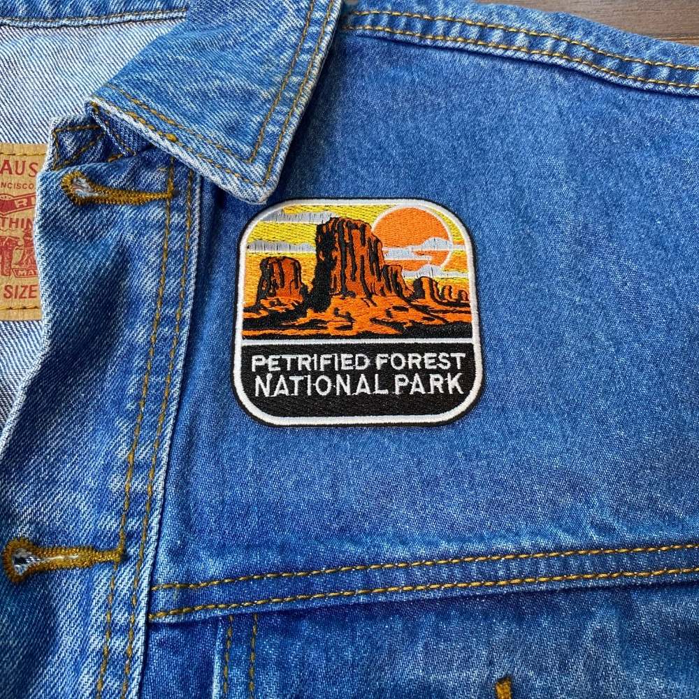Petrified Forest National Park Patch on a backpack – iron-on embroidered patch