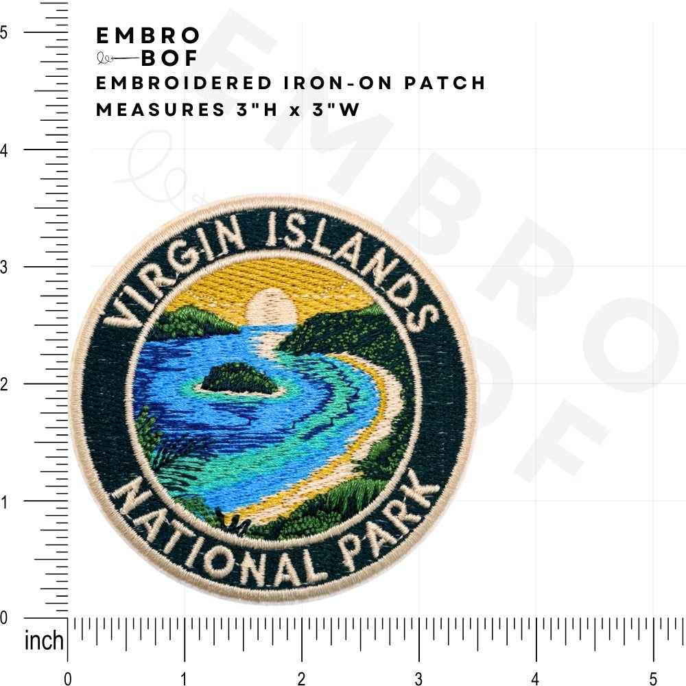 Virgin Islands National Park Patch size reference – embroidered patch