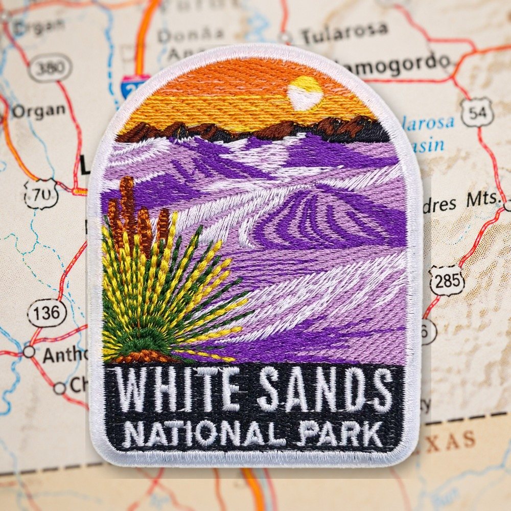 White Sands National Park Patch – embroidered iron-on patch