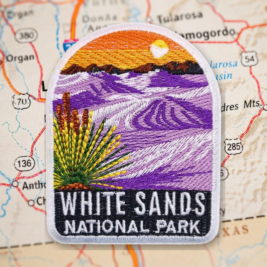 White Sands National Park Patch – embroidered iron-on patch