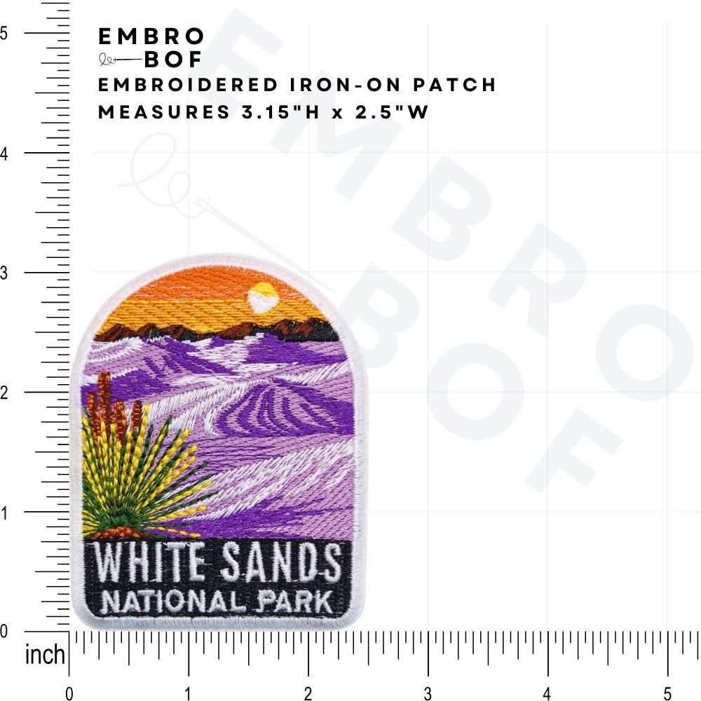 White Sands National Park Patch size reference – embroidered patch