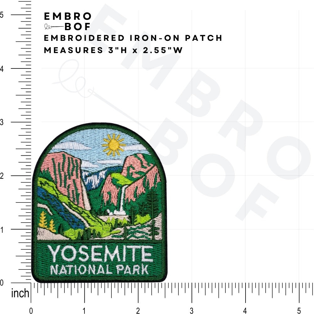 Yosemite National Park Patch size reference – embroidered patch