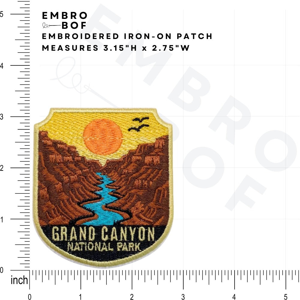 Grand Canyon National Park Patch size reference – embroidered patch