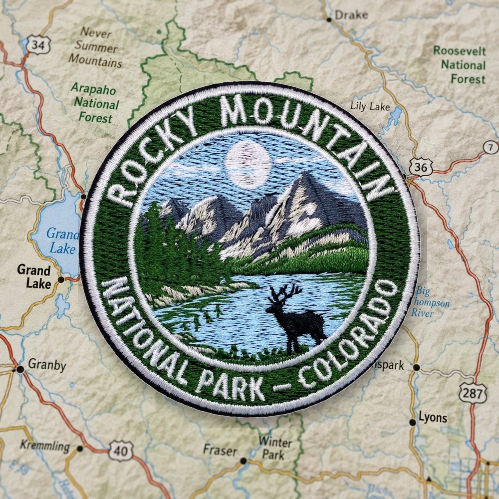 Rocky Mountain National Park Patch – embroidered iron-on patch