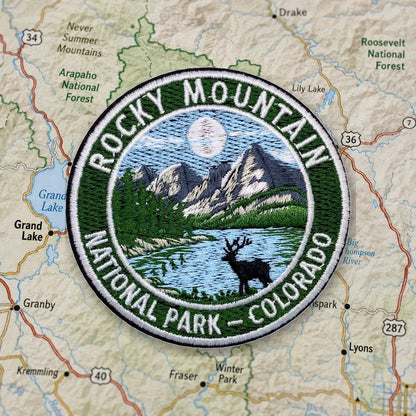 Rocky Mountain National Park Patch – embroidered iron-on patch
