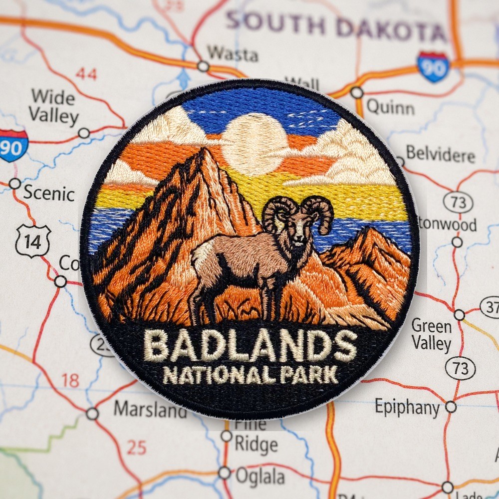 Badlands National Park Patch – embroidered iron-on patch