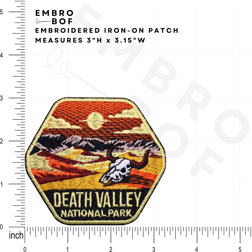 Death Valley National Park Patch size reference – embroidered patch