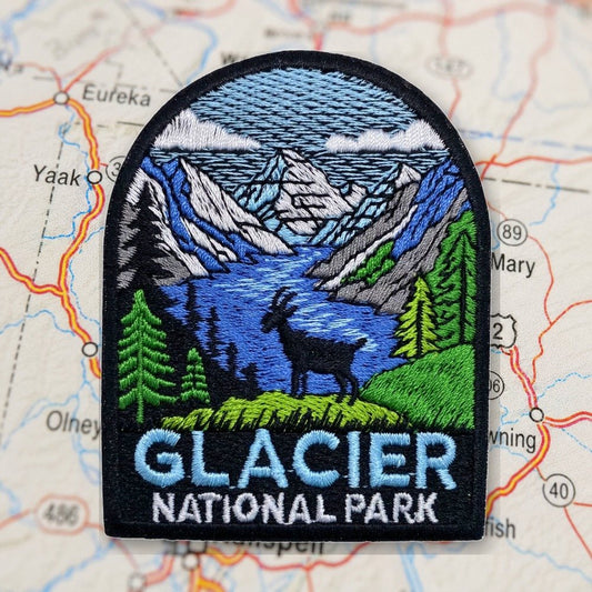 Glacier National Park Patch – embroidered iron-on patch