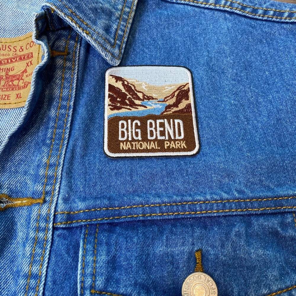 Big Bend National Park Patch on a backpack – iron-on embroidered patch