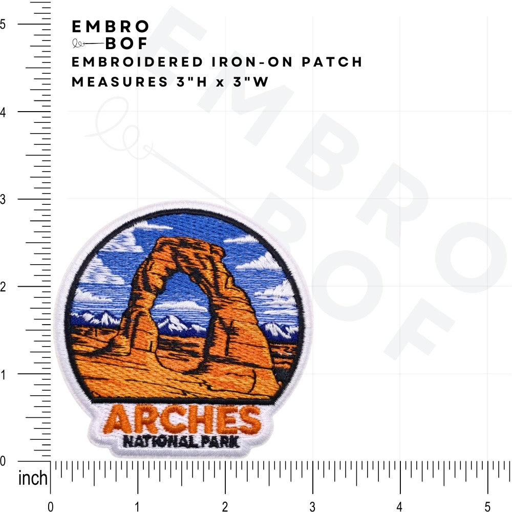 Arches National Park Patch size reference – embroidered patch