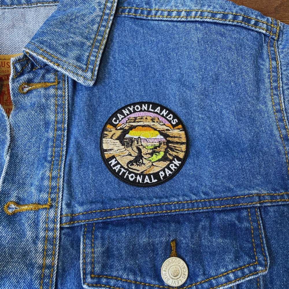 Canyonlands National Park Patch on a backpack – iron-on embroidered patch