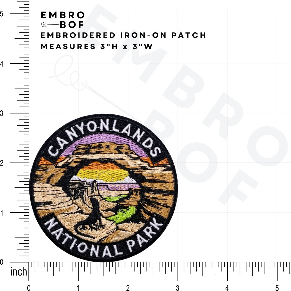 Canyonlands National Park Patch size reference – embroidered patch