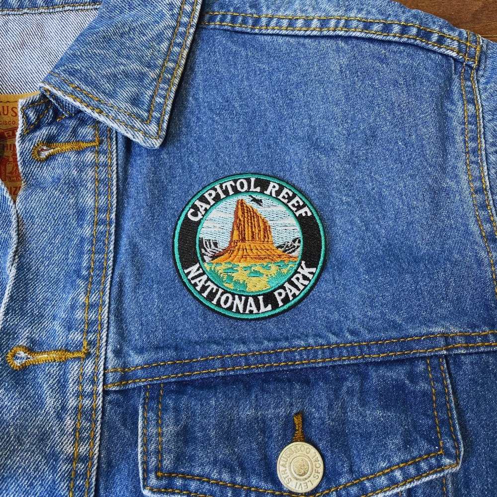 Capitol Reef National Park Patch on a backpack – iron-on embroidered patch