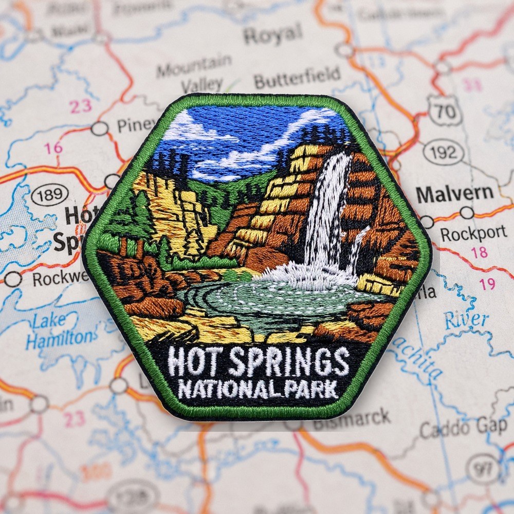 Hot Springs National Park Patch – embroidered iron-on patch