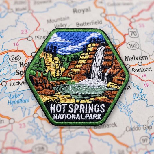 Hot Springs National Park Patch – embroidered iron-on patch