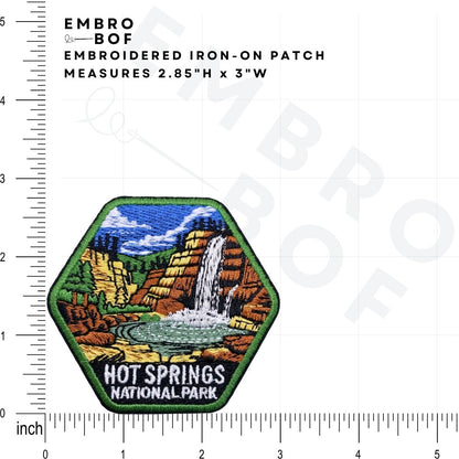 Hot Springs National Park Patch size reference – embroidered patch