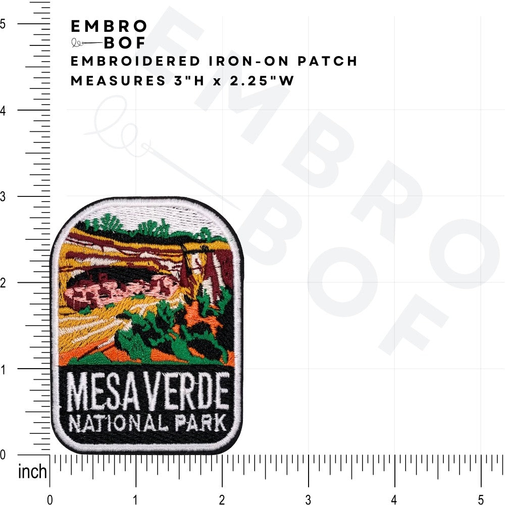 Mesa Verde National Park Patch size reference – embroidered patch