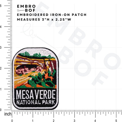 Mesa Verde National Park Patch size reference – embroidered patch