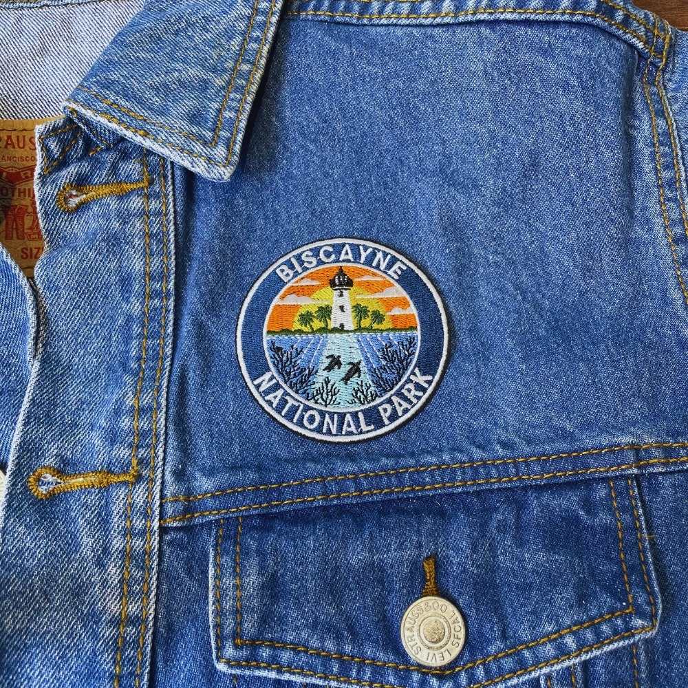 Biscayne National Park Patch on a backpack – iron-on embroidered patch