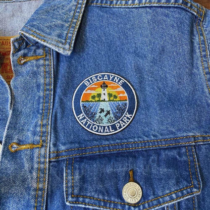 Biscayne National Park Patch on a backpack – iron-on embroidered patch