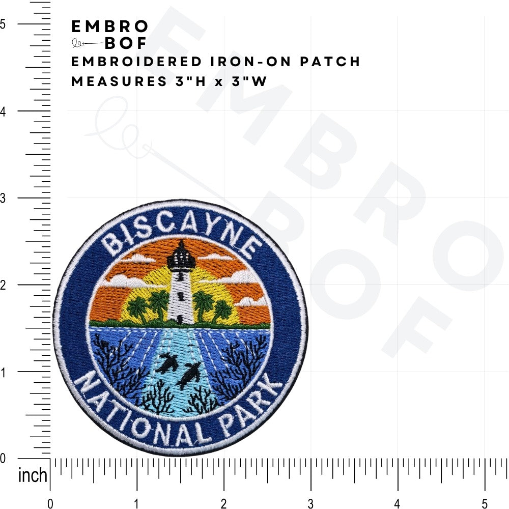Biscayne National Park Patch size reference – embroidered patch