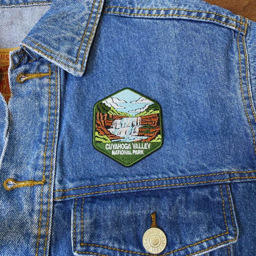 Cuyahoga Valley National Park Patch on a backpack – iron-on embroidered patch