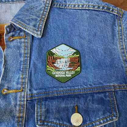 Cuyahoga Valley National Park Patch on a backpack – iron-on embroidered patch