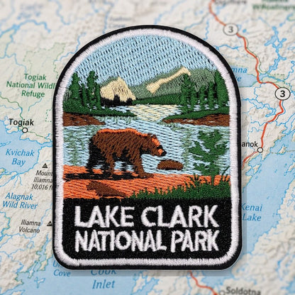Lake Clark National Park Patch – embroidered iron-on patch