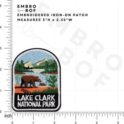 Lake Clark National Park Patch size reference – embroidered patch