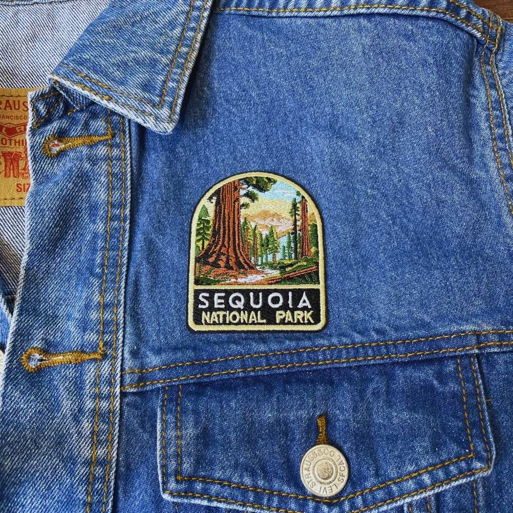 Sequoia National Park Patch on a backpack – iron-on embroidered patch