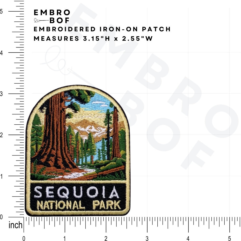 Sequoia National Park Patch size reference – embroidered patch