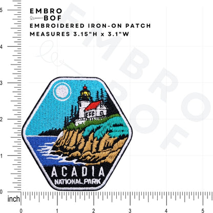 Acadia National Park Patch size reference – embroidered patch