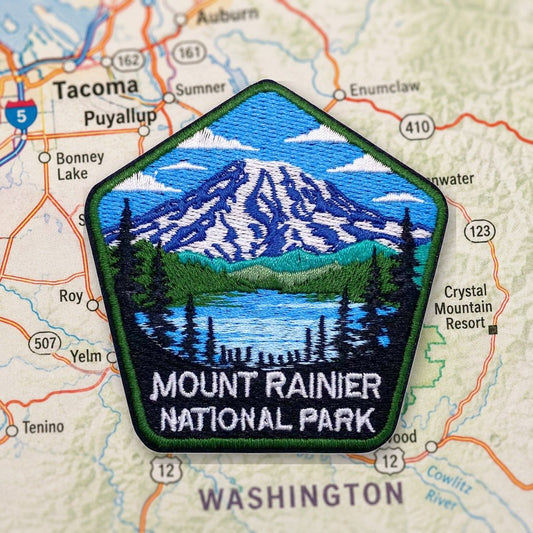 Mount Rainier National Park Patch – embroidered iron-on patch