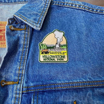 Yellowstone National Park Patch on a backpack – iron-on embroidered patch