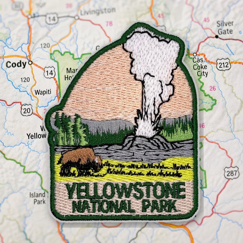 Yellowstone National Park Patch – embroidered iron-on patch