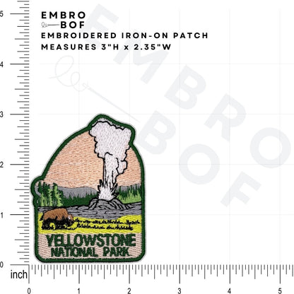 Yellowstone National Park Patch size reference – embroidered patch