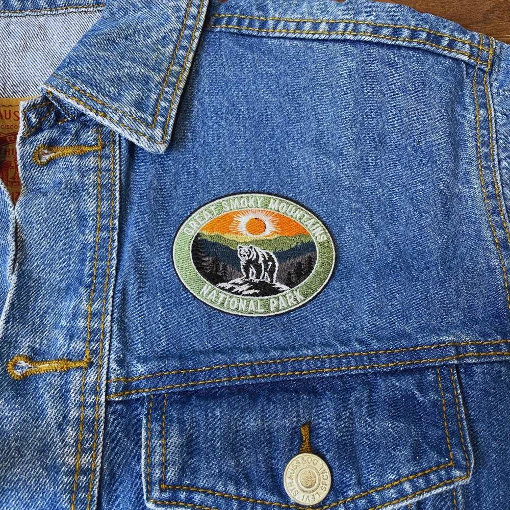 Great Smoky Mountains National Park Patch on a backpack – iron-on embroidered patch