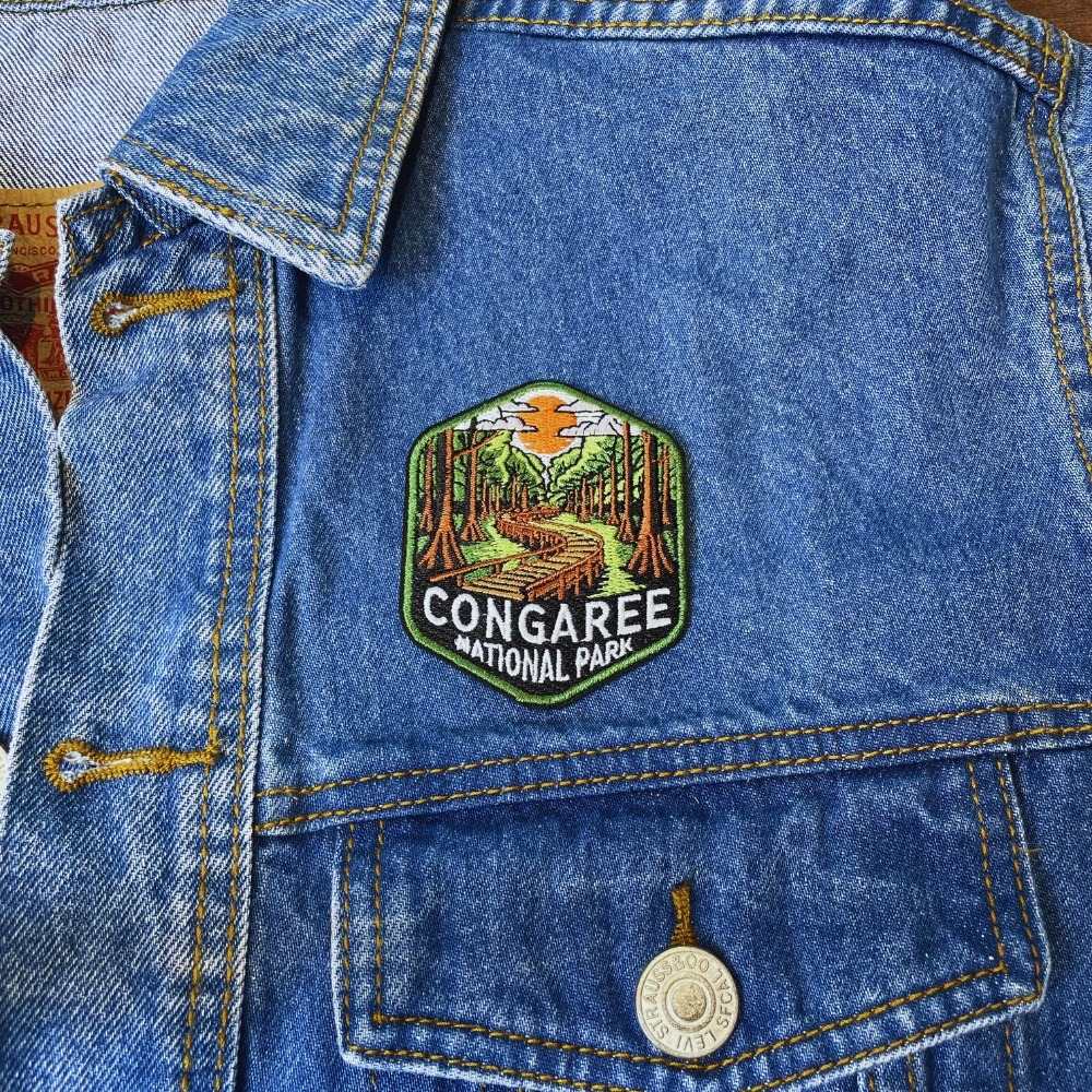 Congaree National Park Patch on a backpack – iron-on embroidered patch