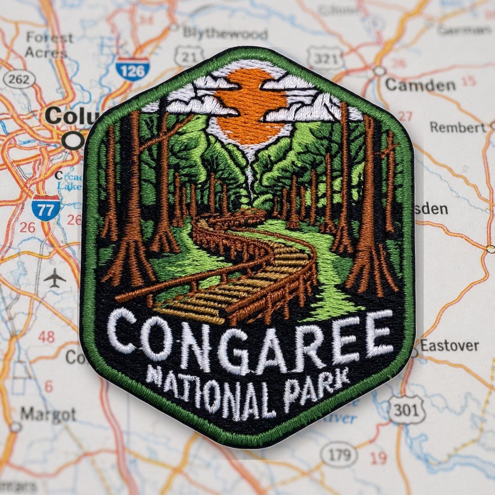 Congaree National Park Patch – embroidered iron-on patch