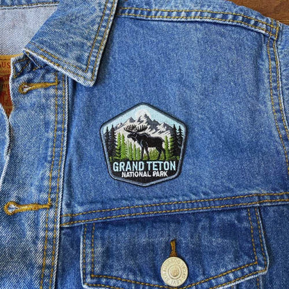 Grand Teton National Park Patch on a backpack – iron-on embroidered patch