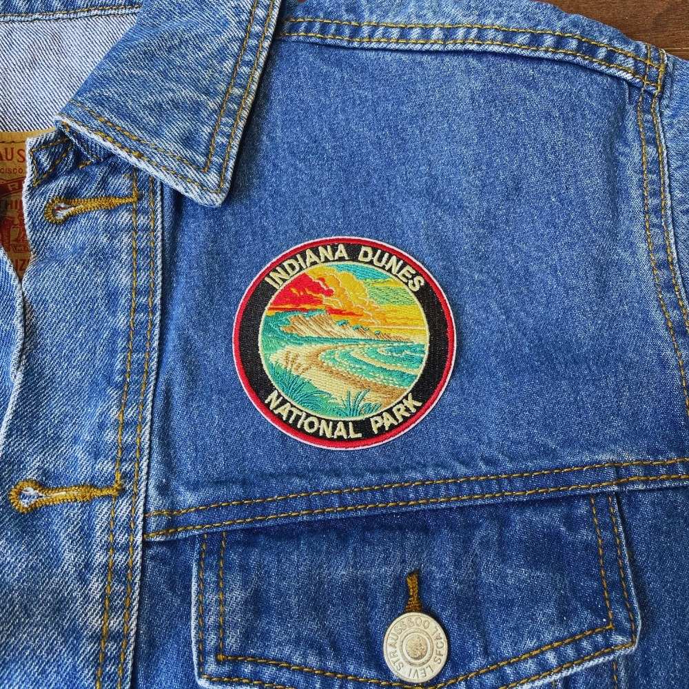 Indiana Dunes National Park Patch on a backpack – iron-on embroidered patch