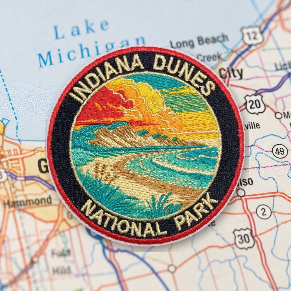 Indiana Dunes National Park Patch – embroidered iron-on patch